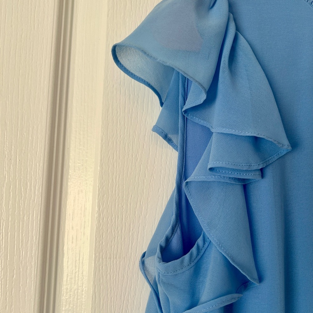 1. State Light Blue Ruffled Dress - Picture 2 of 11